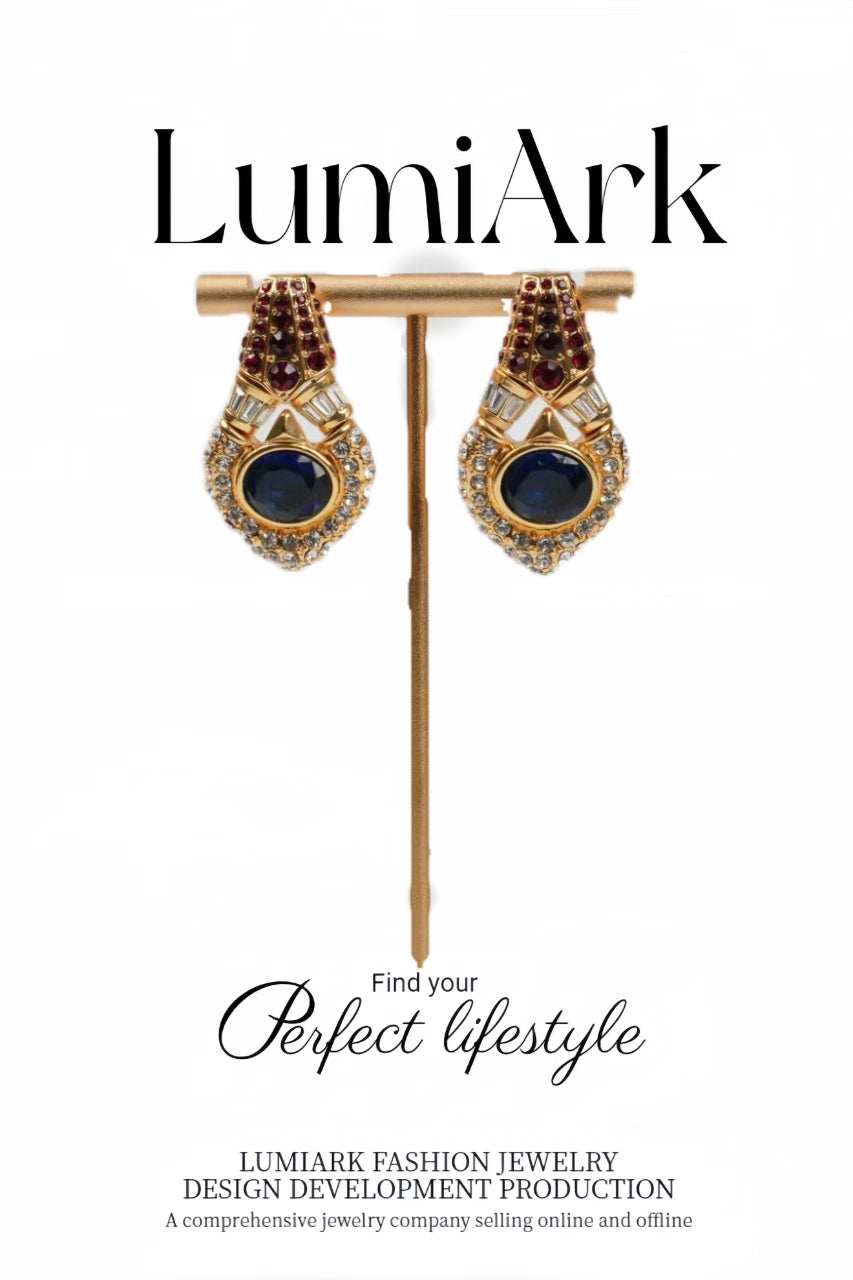 Black gemstone Earring